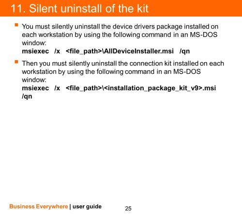 user guide for IT managers - Orange