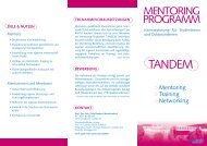 mentoring programm - Human Resources, Gender and Diversity ...