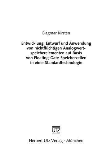 und Einleitung (145 KB) - Herbert Utz Verlag GmbH