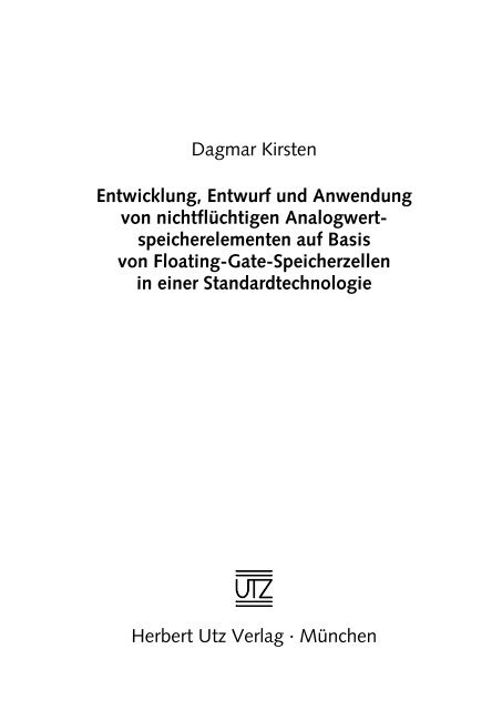 und Einleitung (145 KB) - Herbert Utz Verlag GmbH