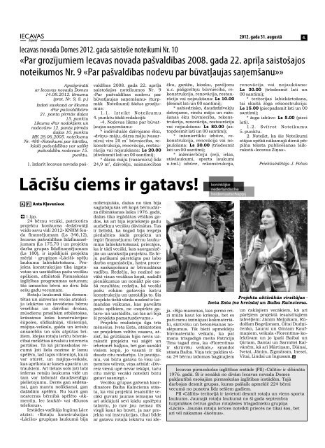 LÄcÄ«Å¡u ciems ir gatavs! - Iecavas novads