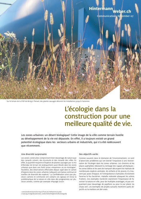 L'écologie dans la construction pour une meilleure qualité de vie.