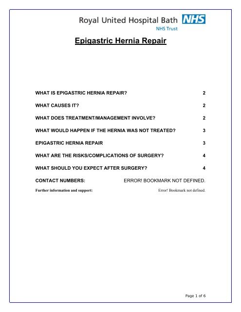 Epigastric Hernia Repair