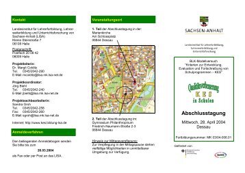 Abschlusstagung - Landesbildungsserver Sachsen-Anhalt