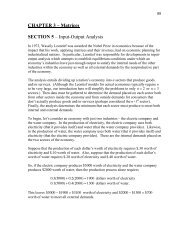 CHAPTER 3 â Matrices SECTION 5 â Input-Output Analysis