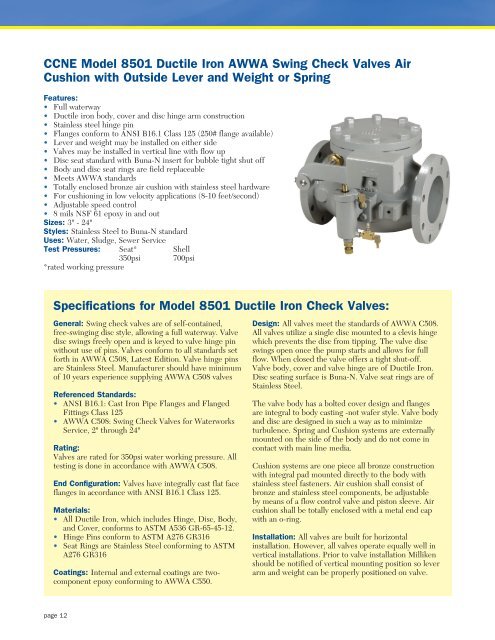 Milliken CCNE Check Valves - PEC-KC.com