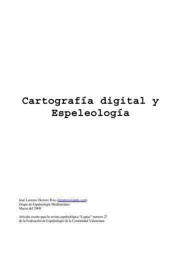CartografÃ­a Digital y EspeleologÃ­a (pdf) - OCW