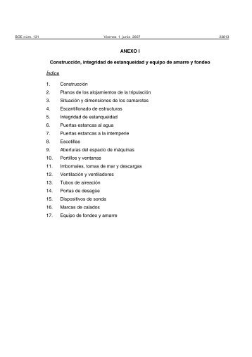 ANEXO I ConstrucciÃ³n, integridad de estanqueidad y equipo de ...