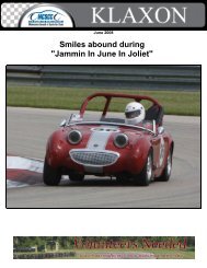 June 2008 Klaxon - Midwestern Council of Sports Car Clubs