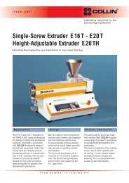 Single-Screw Extruder E16T - E20T Height ... - Dr. Collin GmbH