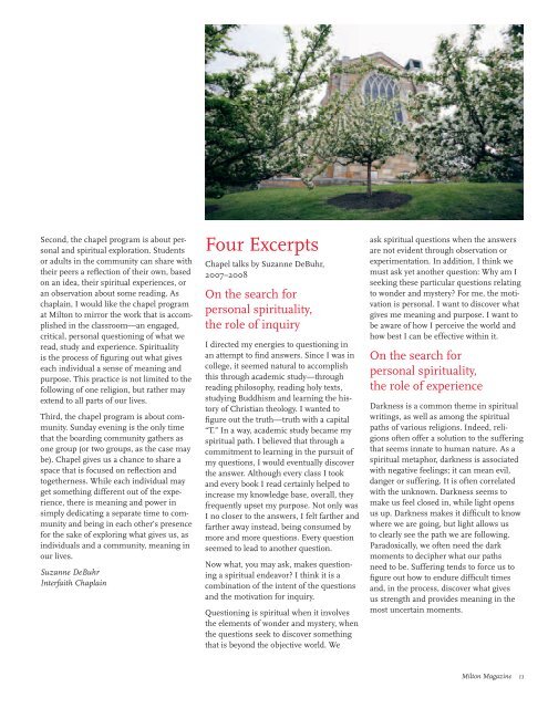 Milton Magazine - Milton Academy