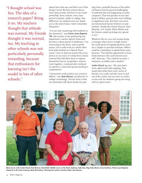 Milton Magazine - Milton Academy