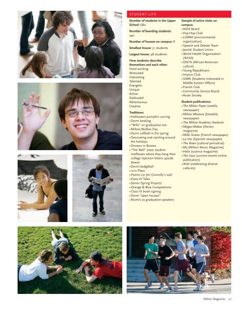 Milton Magazine - Milton Academy