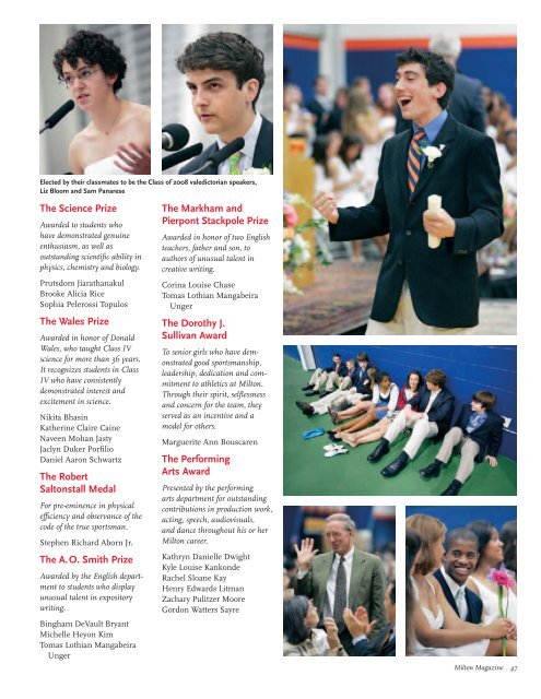 Milton Magazine - Milton Academy