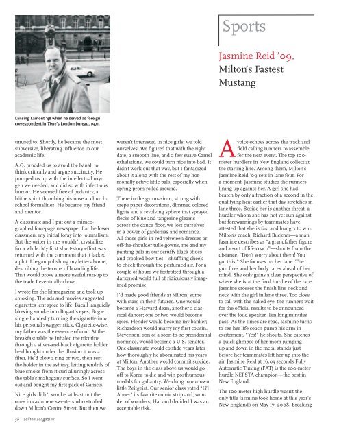 Milton Magazine - Milton Academy