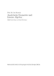 Analytische Geometrie und Lineare Algebra - Mathematisches Institut