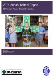 2011 Annual School Report - Catholic Schools Office Maitland ...
