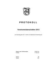 Protokoll der Vereinsmeisterschaft 2012 - TSV Immenhausen