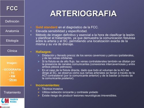 HALLAZGOS DE IMAGEN DE LA FÍSTULA CARÓTIDO CAVERNOSA