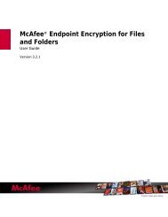 Endpoint Encryption for Files and Folders 3.2.1 User Guide - McAfee