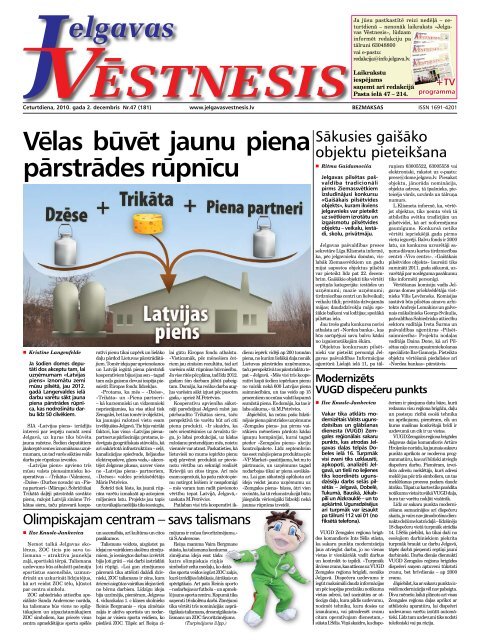 2010.gada 2.decembris Nr.47(181) - Jelgavas VÄstnesis