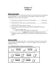 Chapter 12 Synthesis - ChemConnections