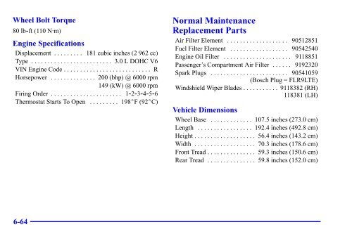 2000 Cadillac Catera Owners Manual