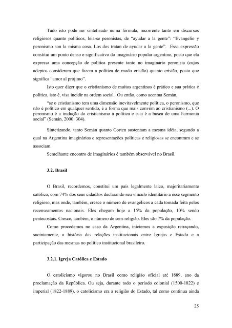 Religião, Coesão Social e Sistema Político na América Latina