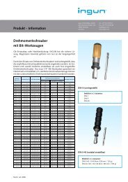 Produkt - Information - INGUN PrÃ¼fmittelbau GmbH