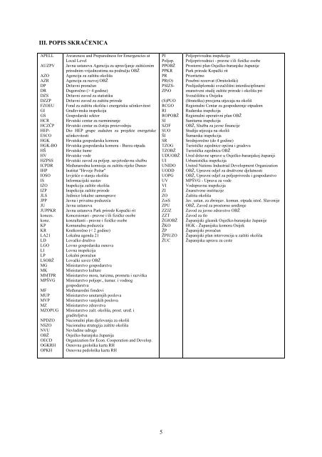 Program zaÅ¡tite okoliÅ¡a za podruÄje OsjeÄko-baranjske Å¾upanije