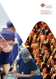 Annual report 2010 - Australian and New Zealand College of ...