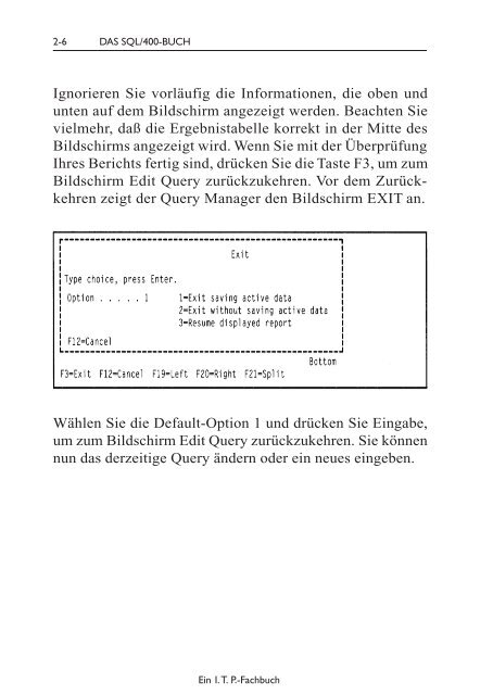 in den nager Eine Einführung in den Query Manager - MIDRANGE ...