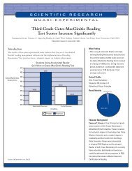 Third-Grade Gates-MacGinitie Reading Test Scores Increase ...