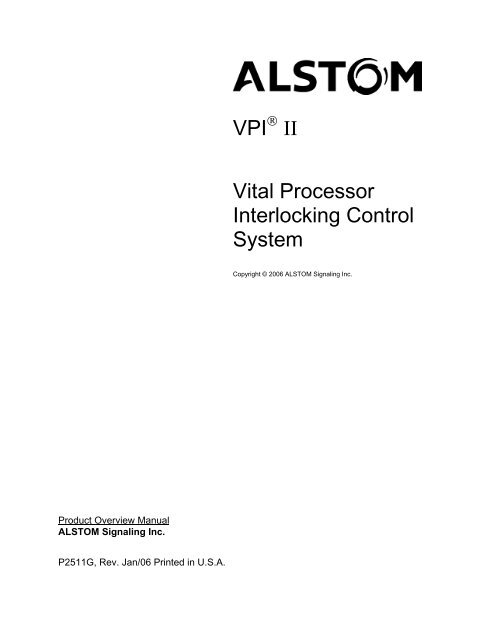 VPI II Overview - Alstom