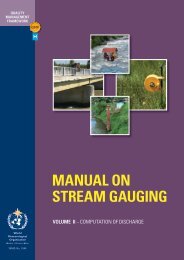 MANUAL ON STREAM GAUGING - E-Library - WMO