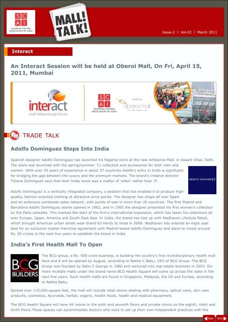 Mall Talk Issue March - Scai.in