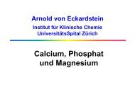 Störungen des Calcium-, Phosphat - Institut für Klinische Chemie ...