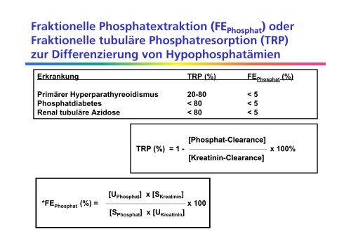 Störungen des Calcium-, Phosphat - Institut für Klinische Chemie ...