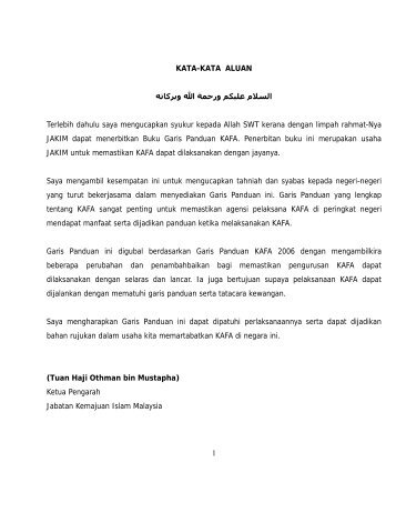 Garis Panduan KAFA - Jabatan Kemajuan Islam Malaysia