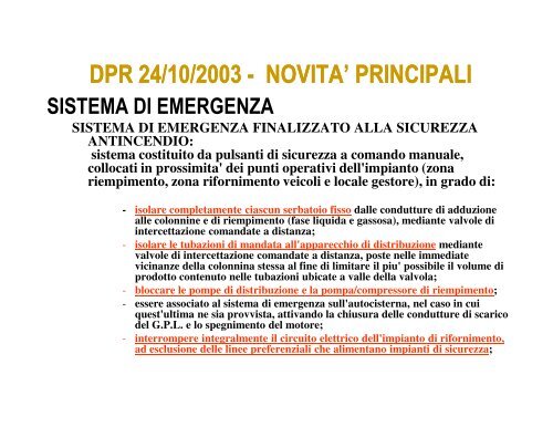 Distributori stradali di GPL - Ordine degli Ingegneri della Provincia di ...