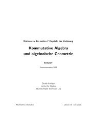 Kommutative Algebra und algebraische Geometrie - JKU