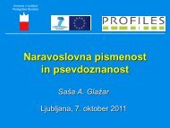 naravoslovna pismenost in pseudoznanost - Univerza v Ljubljani