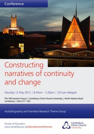 Constructing narratives of continuity and change - Canterbury Christ ...