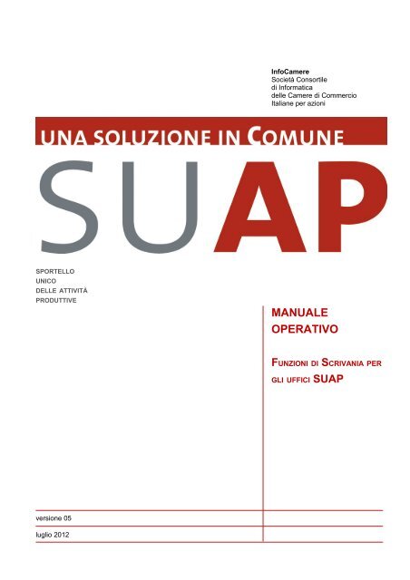 MANUALE OPERATIVO SUAP - Camera di Commercio Pavia ...