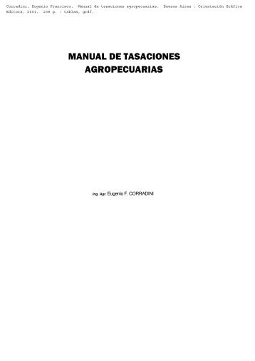 MANUAL DE TASACIONES AGROPECUARIAS