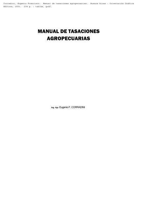 MANUAL DE TASACIONES AGROPECUARIAS