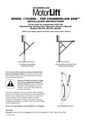 MODEL 1703EML - THE CHAMBERLAIN ARM™ - Sparesmaster