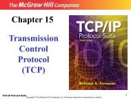 Chapter 15 Transmission Control Protocol (TCP) - Csmaster