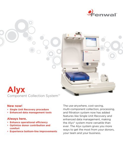 Download the Alyx fact sheet - Fenwal Inc.