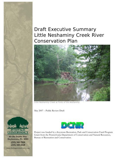 Draft Executive Summary Little Neshaminy Creek River